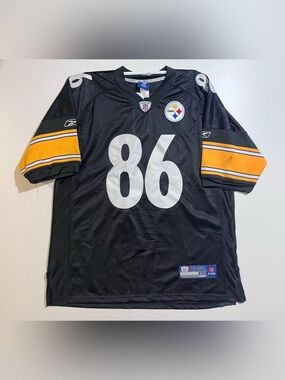 Reebok Pittsburgh Steelers #Hines Ward #86 Black Football Jersey Sz men’s 52